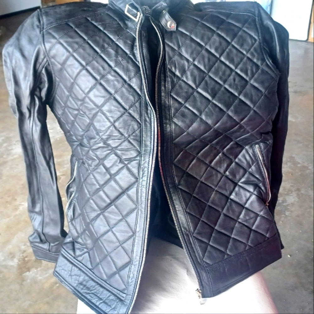 Men's Classic Diamond Quilted Real Leather Jackets